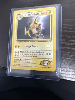 Pokemon TCG Lt. Surge's Raichu Gym Heroes 28/132 Unlimited Rare - Image 3