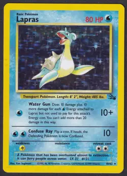 Pokemon Lapras 10/62 Holo Fossil - Image 1