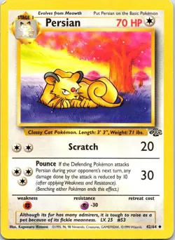 Persian 42/64 Uncommon Jungle Pokemon Unlimited MP - Image 1