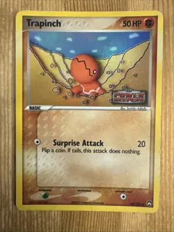 Pokemon TCG - Trapinch 68/108 Reverse Holo Stamped - EX Power Keepers DMG - Image 1