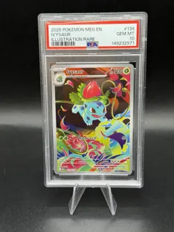 2025 POKEMON MEG EN-MEGA EVOLUTION ILLUSTRATION RARE #134 IVYSAUR PSA 10 - Image 1