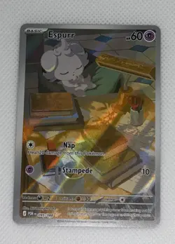 Pokemon TCG Espurr Rare Full Art Holo Card 095/088 English Perfect Order - Image 1