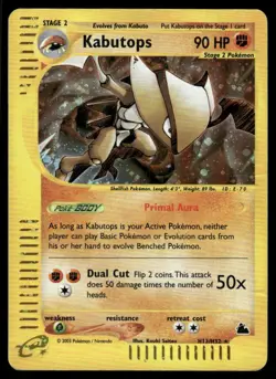 Cards Kabutops H13/H32 Holo Skyridge Holo WOTC Rare DMG *BEND* - Image 1