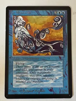 Magic the Gathering Beta MTG Air Elemental NM- (Beta Bob) - Image 1