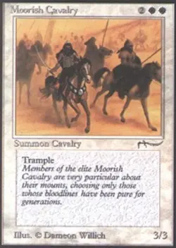 1 x Moorish Cavalry (Dark) - Arabian Nights - NM-Mint - MTG - Image 1