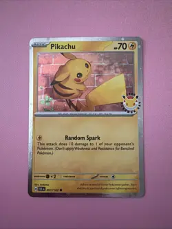 Pokemon TCG Pikachu 051/162 30th Anniversary Stamped 2026 Pokemon Day Promo - Image 1