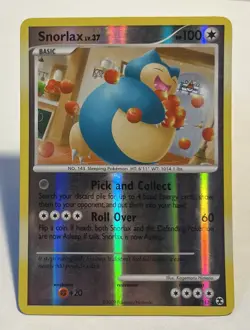 Snorlax 33/111 Rising Rivals Reverse Holo Rare MP Pokemon Card - Image 1
