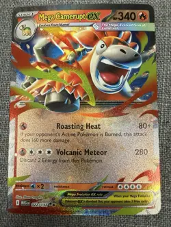 Mega Camerupt EX 022/132 Pokemon Mega Evolution Double Rare Pokemon - Image 1