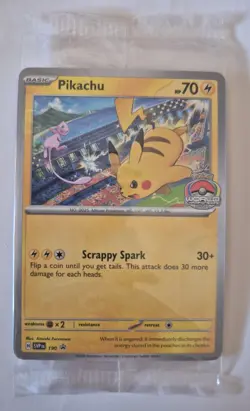 Pokemon TCG Pikachu SVP 190 World Championship 2024 Promo Sealed NM - Image 1