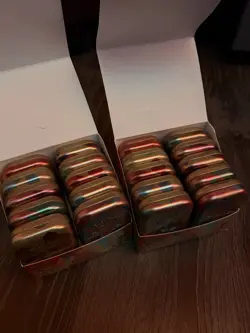 *EMPTY* Pokemon 151 Mini Tin Set Lot of 2 INCLUDING display box, art, and coins - Image 2