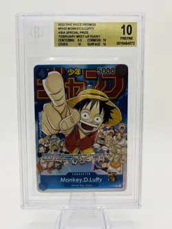 One Piece Monkey D. Luffy Promo Card P-033 2023 ENGLISH BGS 10 Pristine - Image 1