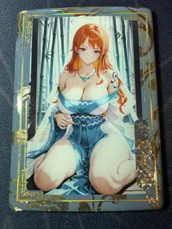Goddess Maiden Nami Qipao Bamboo Preimium Thick Card Waifu Doujin One Piece - Image 1