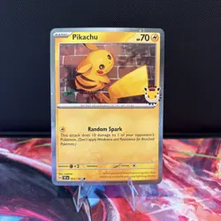 Pikachu 051 /162 Stamped 2026 Pokemon Day 30 Promo TCG Card. - Image 1