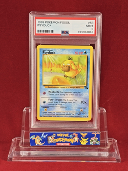 1999 Pokemon Fossil PSYDUCK #53 Card Freshly Graded PSA 9 - Image 1