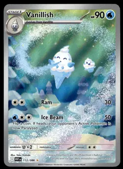 Vanillish 112/086 Holo Illustration Rare White Flare Pokemon Holo Near Mint/LP - Image 1