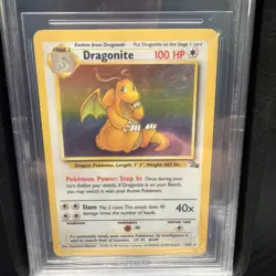 1999 POKEMON FOSSIL DRAGONITE HOLO R #4/62 BGS 8 NM-MT Beckett - Image 4
