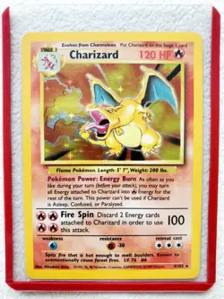 Pokemon CHARIZARD BASE SET HOLO RARE 4/102 Wizards Of The Coast 1999 Pokemon TCG - Image 1