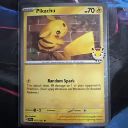 Pikachu 051/162 Pokemon Day 2026 30th Anniversary Stamped Promo Pokemon NM+ - Image 1
