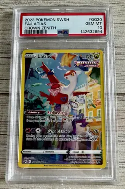 Pokemon Latias Crown Zenith Galarian Gallery Full Art GG20 PSA 10 Gem Mint - Image 3