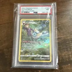VAPOREON 2022 POKEMON BRILLIANT STARS TRAINERY GALLERY RARE TG02 PSA 9 - Image 1