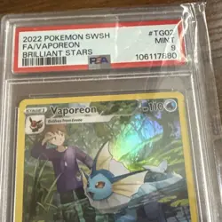 VAPOREON 2022 POKEMON BRILLIANT STARS TRAINERY GALLERY RARE TG02 PSA 9 - Image 2