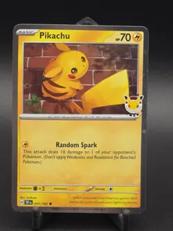 Pikachu 051/162 Pokemon Day 2026 - Anniversary Stamped NM - Image 1