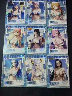 One Piece 9 x Collectible Character Anime Waifu Cards CCG Sunshine Bikini - Image 1