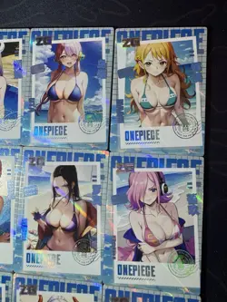 One Piece 9 x Collectible Character Anime Waifu Cards CCG Sunshine Bikini - Image 3