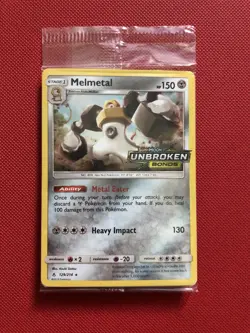 SEALED Melmetal 129/214 Unbroken Bonds Stamped Holo Promo Pokemon Card Sun moon - Image 1