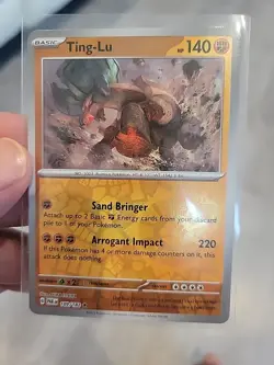 Pokemon Card Scarlet & Violet Paradox Rift Ting-Lu 109/182 Reverse Holo Rare - Image 1