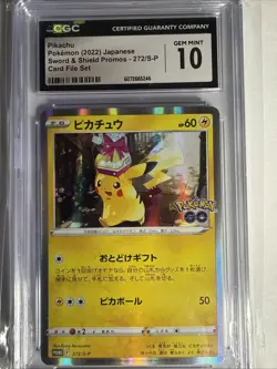 CGC 10 GEM MINT Japanese Pokemon 2022 Pikachu 272/S-P Sword & Shield PROMO - Image 2