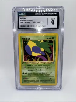 Oddish Pokemon (2000) Neo Genesis - 1st Edition - 68/111 CGC Mint 9 - Image 1