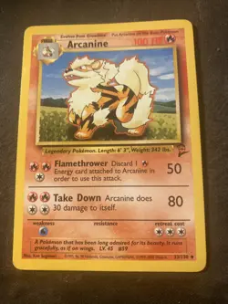 ARCANINE - Base Set 2 - 33/130 - Uncommon - Pokemon - Unlimited -LP- NM - Image 1