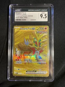 POKEMON GOUGING FIRE EX *HYPER RARE* 214/162 Sv05: Temporal Forces Holo CGC 9.5 - Image 1