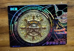 One Piece Textured Holo Subset Foil BCR 005 Insert Roronoa Zoro Gold Moving Helm - Image 1