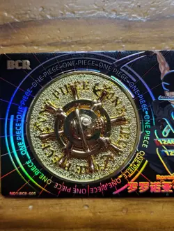 One Piece Textured Holo Subset Foil BCR 005 Insert Roronoa Zoro Gold Moving Helm - Image 4