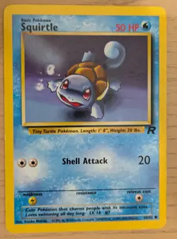 Squirtle Team Rocket Set 68/82 Vintage Common Pokemon TCG Card. Excellent Cond. - Image 1