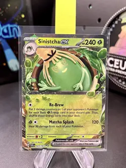 Pokemon TCG Twilight Masquerade - Sinistcha ex #23 Double Rare - Pack Fresh Mint - Image 1