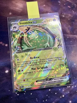 Pokemon TCG Twilight Masquerade - Sinistcha ex #23 Double Rare - Pack Fresh Mint - Image 3