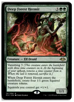 MTG Deep Forest Hermit - Modern Horizons Misprint Moderately Played English - Image 1