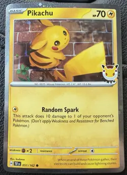 Pokemon Pikachu Pokemon day 2026 Stamp Promo Card 051/162 Cosmos Holo - Image 1
