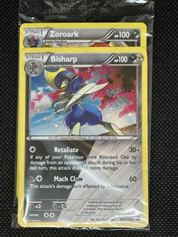 Pokemon TCG 2016 Sealed Pack 2 Cards English Zoroark & Bisharp - Image 1