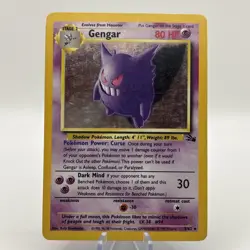 Pokemon Fossil Holo Gengar 5/62 Unlimited Rare MP - Image 1