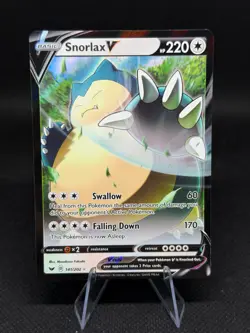 Pokemon TCG Snorlax V 141/202 Swsh01: Sword & Shield Holo - Image 1