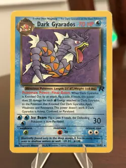 2000 Pokemon - Dark Gyarados #25/82 - Team Rocket Unlimited - Rare - MP - Image 1