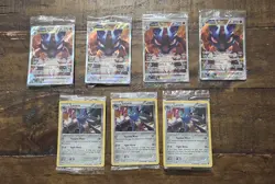 7 Pokemon TCG Lucario Vstar SWSH291 & Lucario 63/124 XY Fates Collide PROMO - Image 1