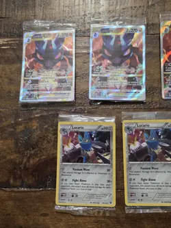 7 Pokemon TCG Lucario Vstar SWSH291 & Lucario 63/124 XY Fates Collide PROMO - Image 3