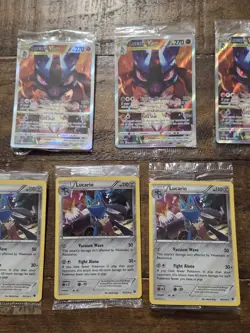 7 Pokemon TCG Lucario Vstar SWSH291 & Lucario 63/124 XY Fates Collide PROMO - Image 4