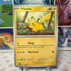 CRIMP ERROR Pokemon Pikachu 025/165 Sv: Scarlet & Violet 151 Common English - Image 1