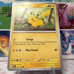 CRIMP ERROR Pokemon Pikachu 025/165 Sv: Scarlet & Violet 151 Common English - Image 3